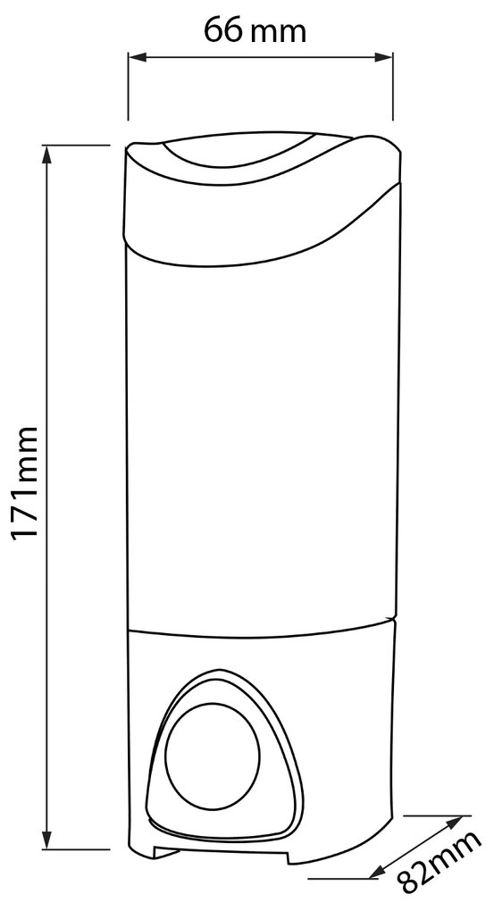 Aqualine Aqualine, Dávkovač tekutého mydla na zavesenie 300ml, chróm, 1319-71