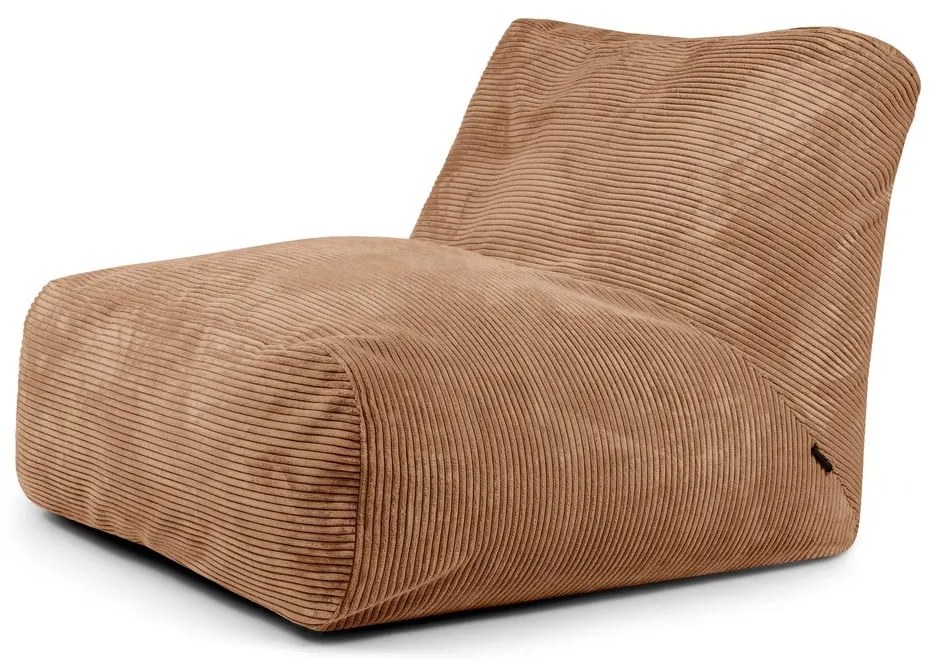 Hnedý menčestrový sedací vak Tube 100 – SLOWDOWN