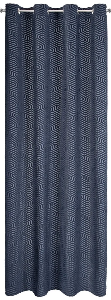 ZÁVES NA KRÚŽKOCH PIERRE CARDIN INGA 140X250 CM TMAVOMODRÁ
