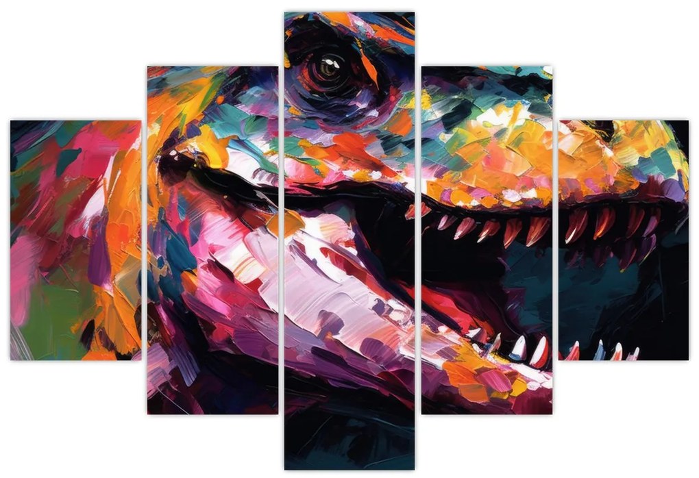 Obraz - Dinosaurus, maľba (150x105 cm)