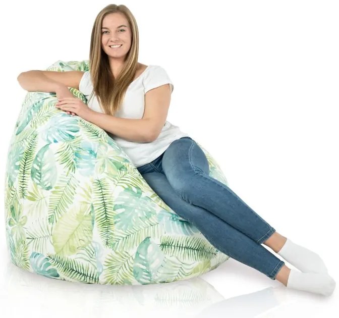 Sedací vak Bag Sako Design Maľované Lístie Veľkosť: XXL