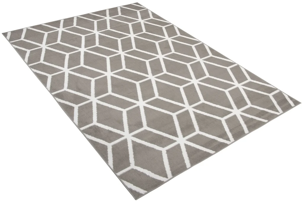 Moderný koberec C434A SVETLO GREY/WHITE BALI PP White Rozmer: 180x250