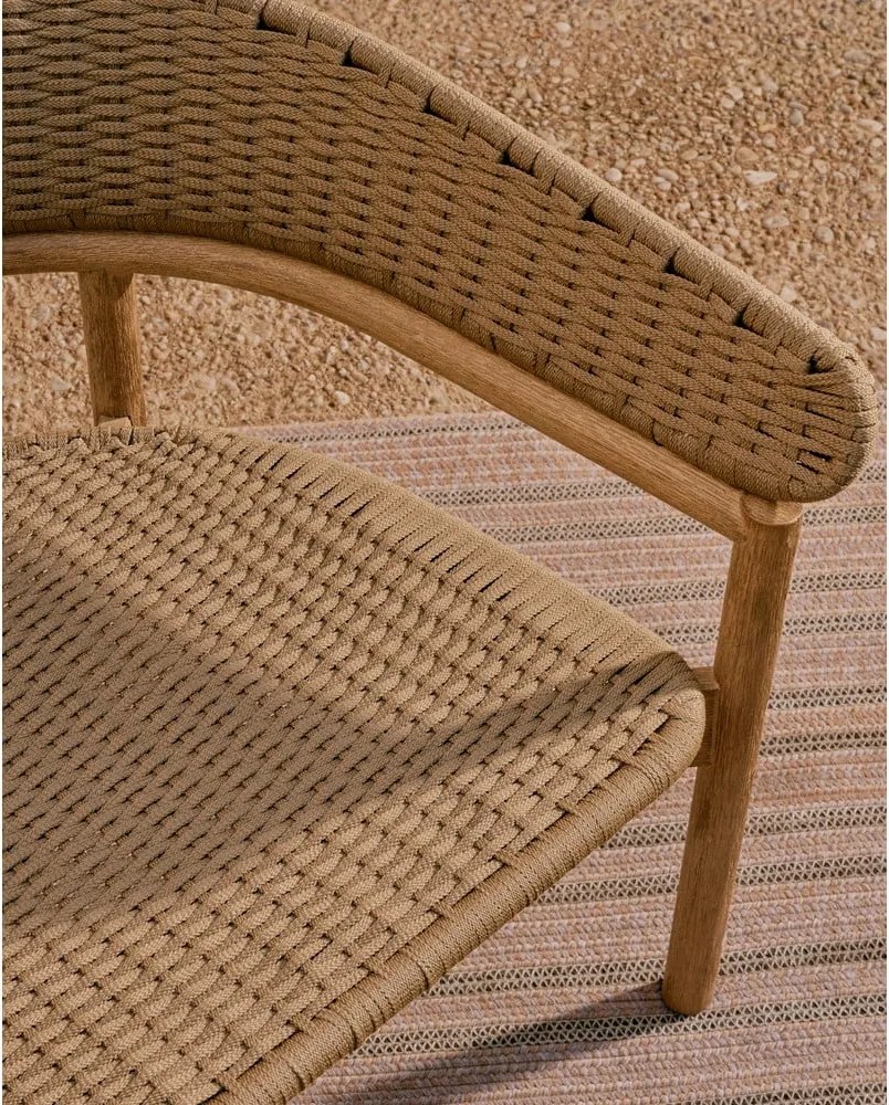 Drevené záhradné kreslo v prírodnej farbe Arinella – Kave Home