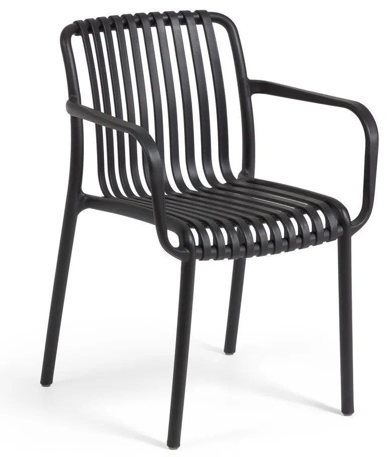 Čierna záhradná stolička Kave Home Isabellini