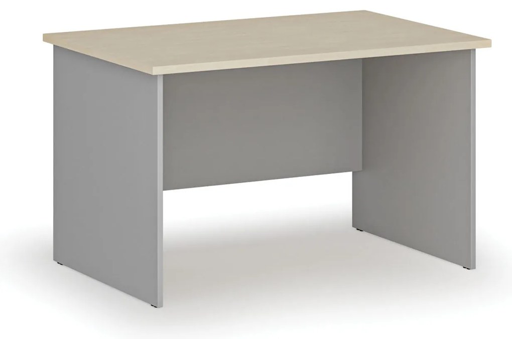 Kancelársky písací stôl PRIMO GRAY, 120x80 cm, sivá/breza