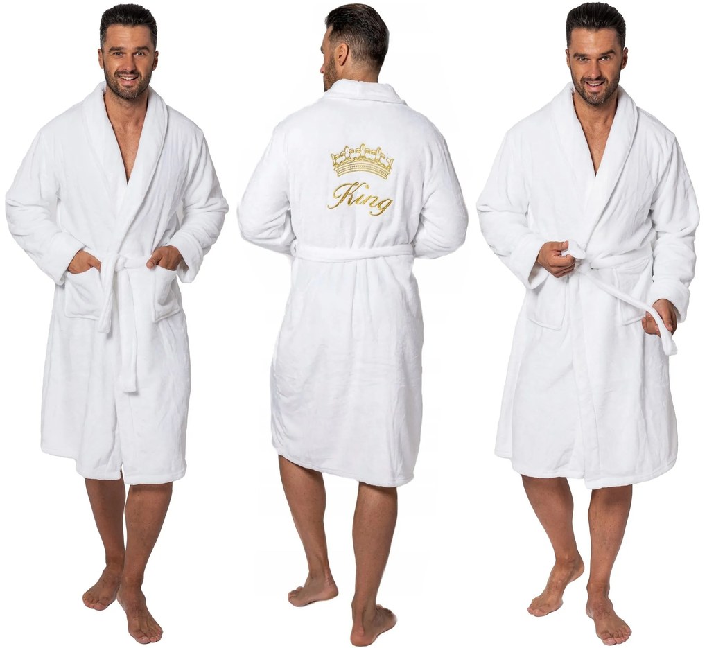 Pánsky župan King S/M biely