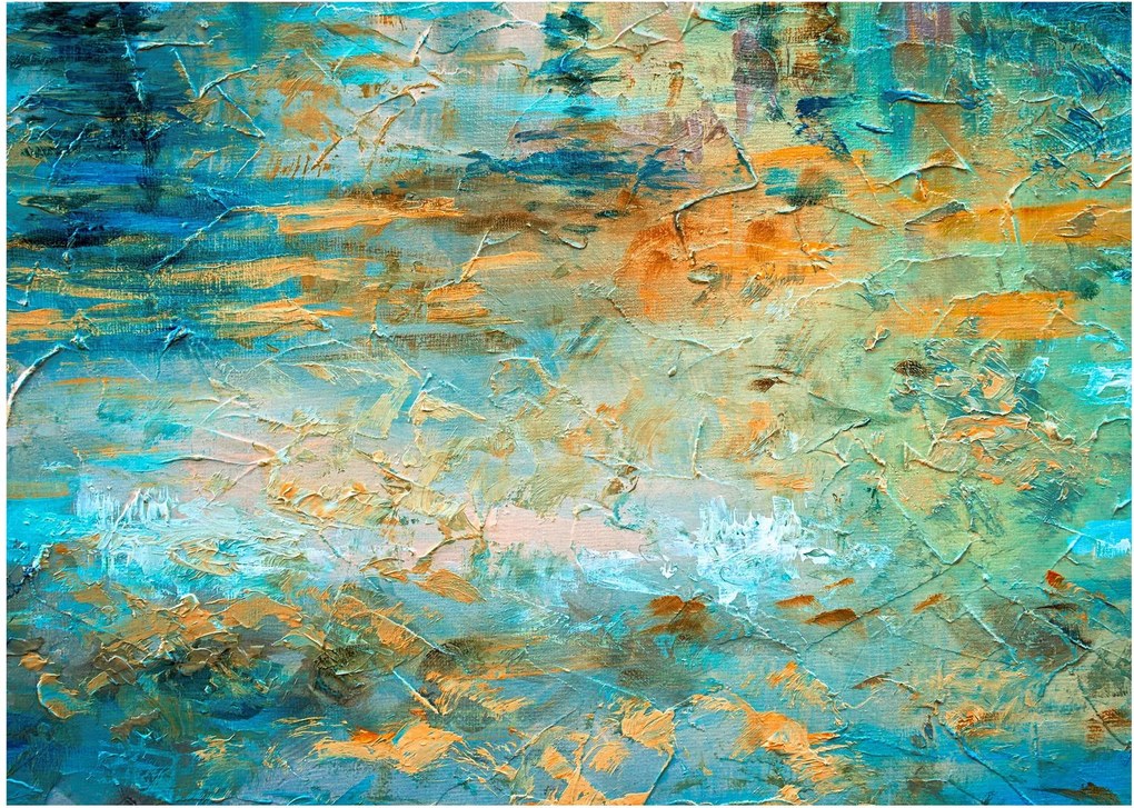 Obraz modrej abstrakcie (70x50 cm)