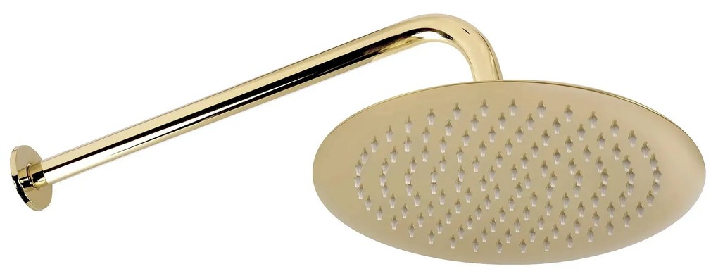 Rea Lungo Diamond, podomietkový sprchový set s dažďovou hlavovou a ručnou sprchou, zlatá lesklá, REA-P6964