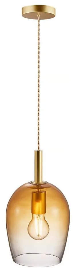 Nordlux - Luster na lane UMA 1xE27/40W/230V pr. 18 cm hnedá/dymová