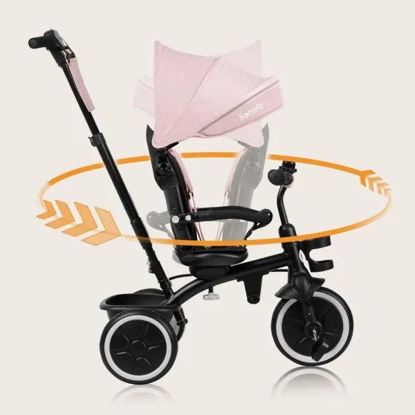 Lionelo - Detská trojkolka BERRY Pink Rose