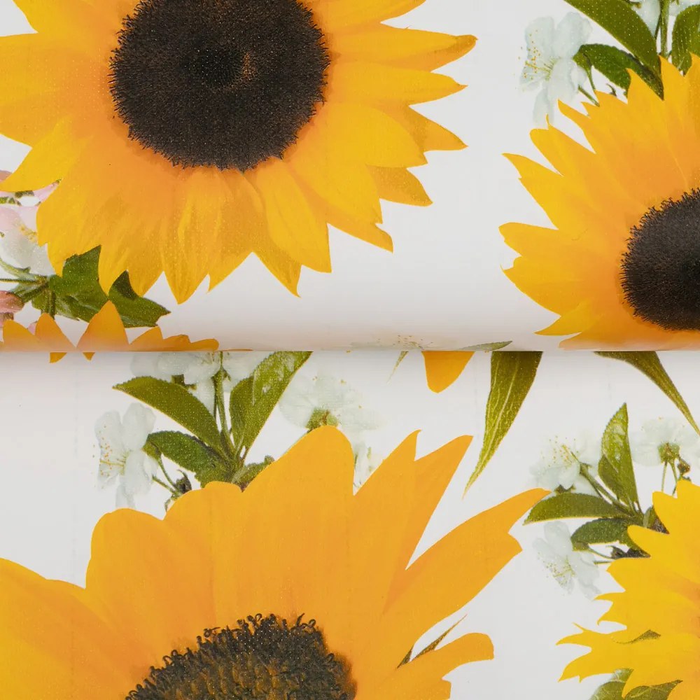 PVC obrus Veľké slnečnice PV-083 - metráž š. 140 cm