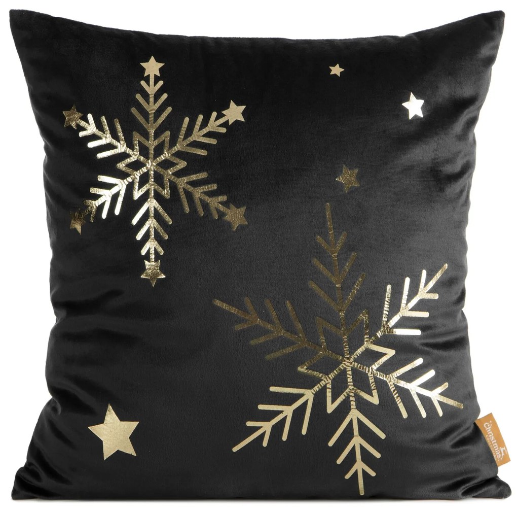 VIANOČNÁ DEKORAČNÁ OBLIEČKA NA VANKÚŠ ELEGANCE1 45X45 CM VZOROVANÁ