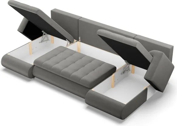 Sedacia súprava FORESTA ULL Kronos v tvare U svetlosivá