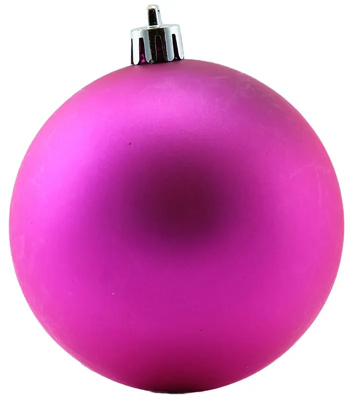 DECOLED Plastové koule, prům. 8 cm, růžové, 12x lesklá, 12x matná