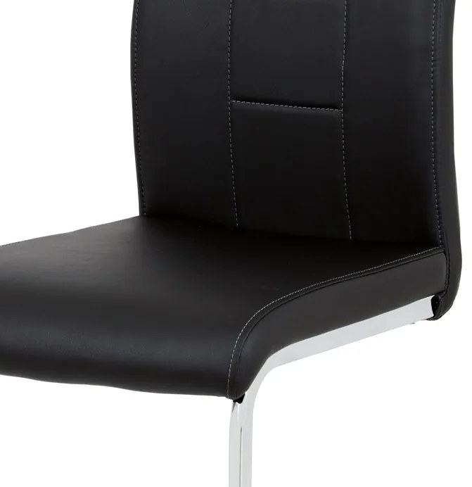 BONTEC Jedálenská stolička, čierna, ekokoža, DCL-411 BK Farba: Biela