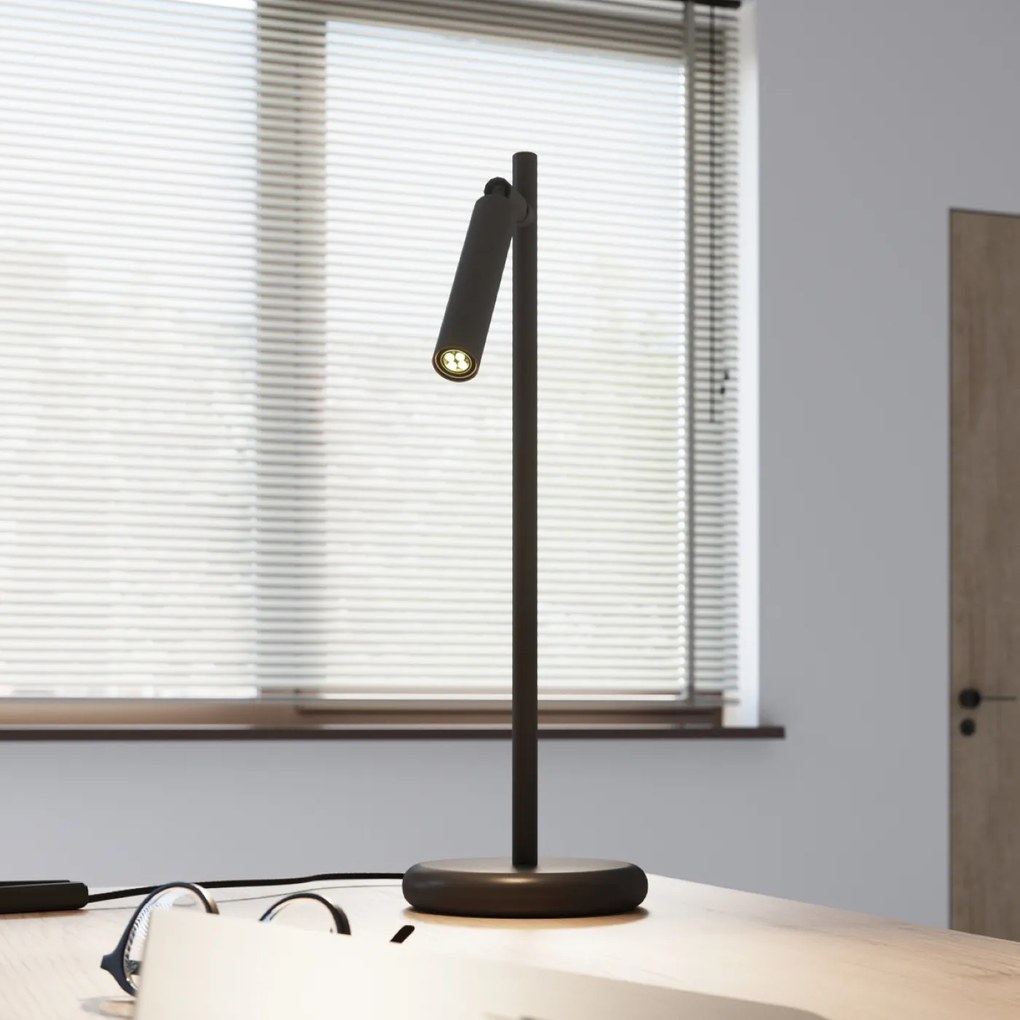 Stolná lampa Pastelo, 1x čierne kovové tienidlo