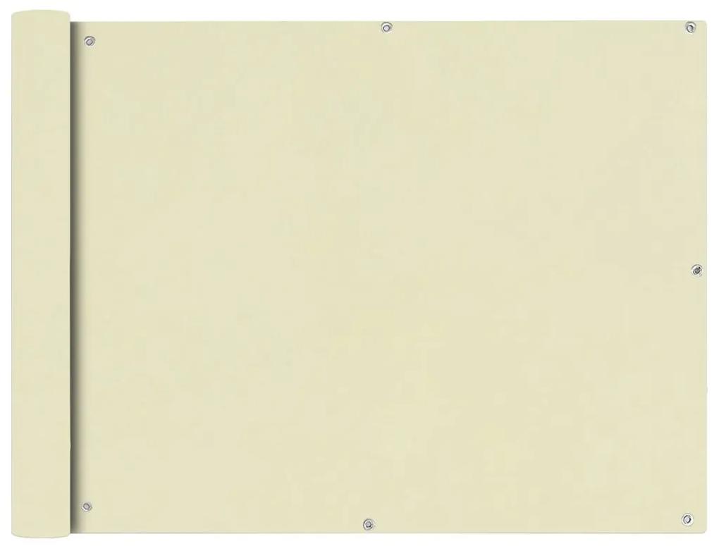 vidaXL Balkónová markíza z oxfordskej látky, 90x600 cm, krémová