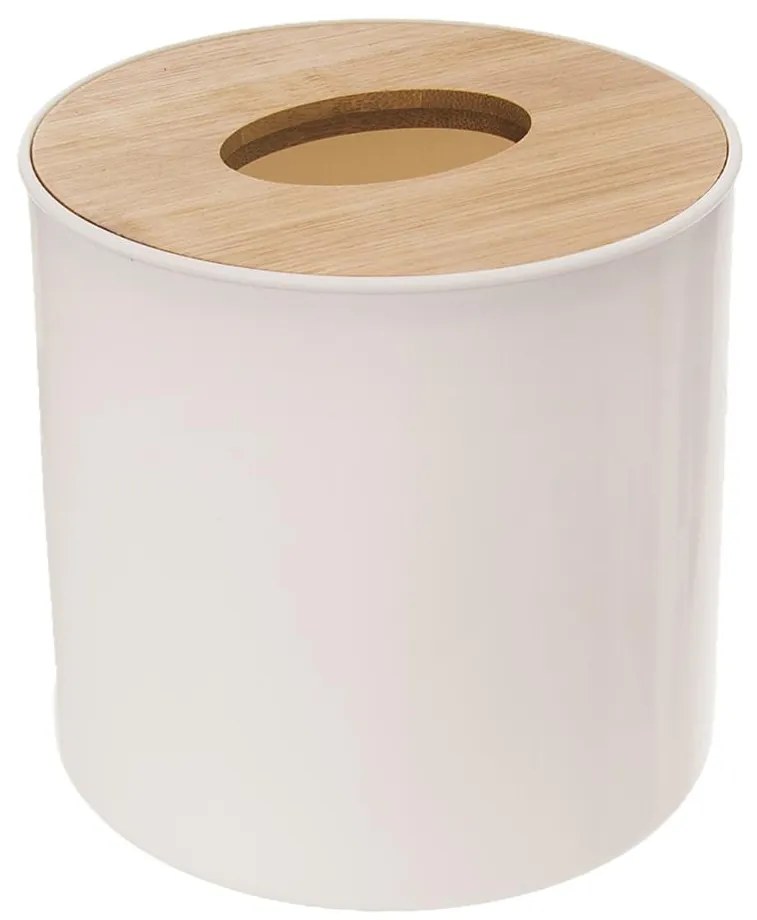 Sada 7 organizérů do koupelny WHITNEY, bílý plast/bambus