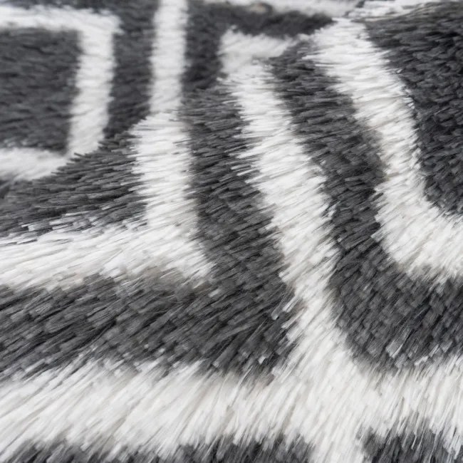 Protišmykový koberec DECOR čierny / biely