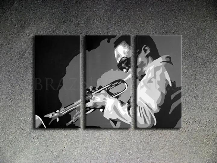 Ručne maľovaný POP Art obraz Miles Davis