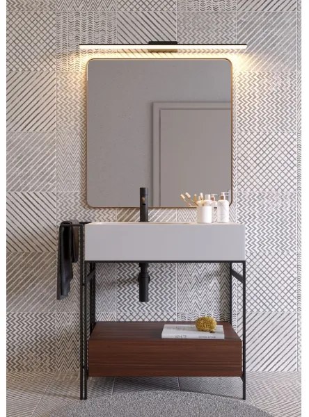 Redo 01-2512 -LED Kúpeľňové osvetlenie zrkadla BARRIO LED/34,32W/230V IP44 čierna