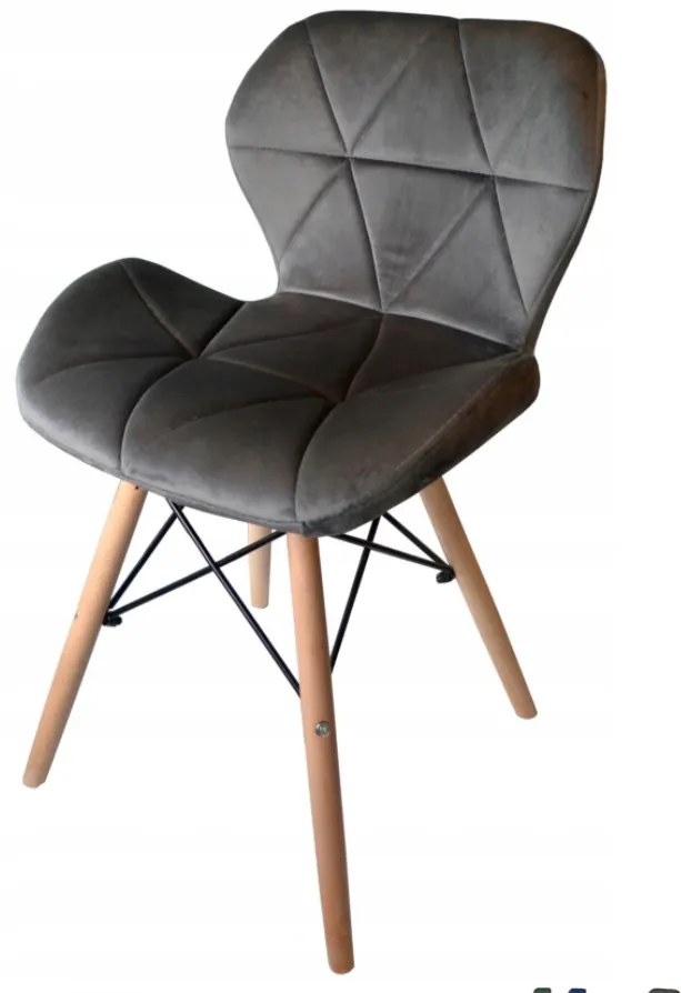 TRENDIE Jedálenská stolička SKY tmavo sivá - škandinávsky štýl