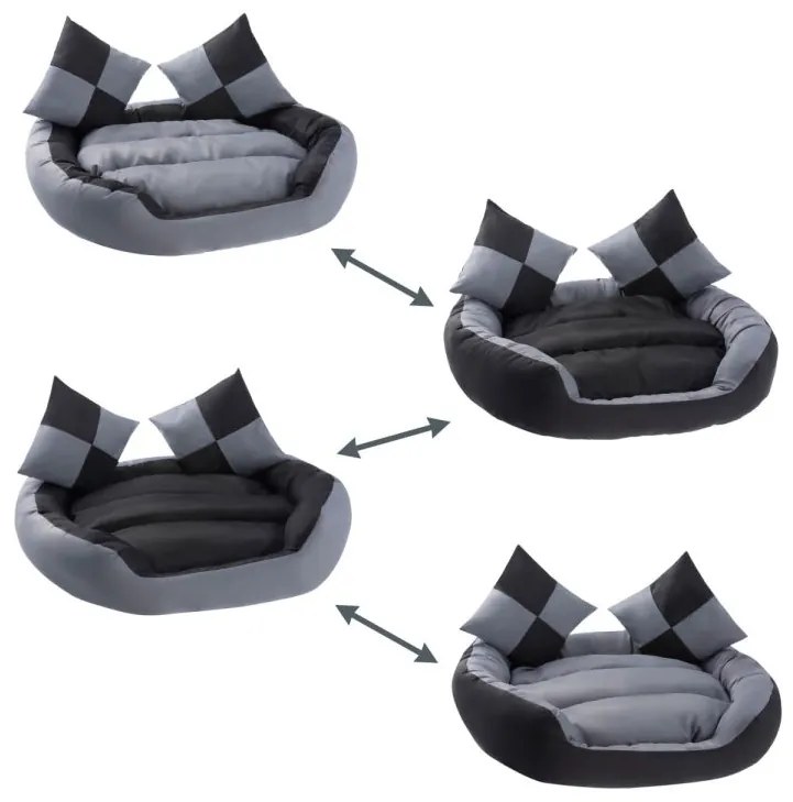 Petstuff pelech pre psa, šedo-čierny, 75 x 80 x 20cm