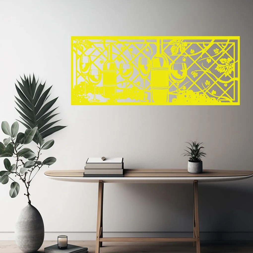 Veselá Stena Samolepka Vinná réva Farba: biela, Veľkosť: 80 x 32 cm
