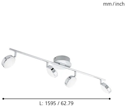 Eglo 95632 - LED Bodové svietidlo SALTO 4xLED/5,4W/230V