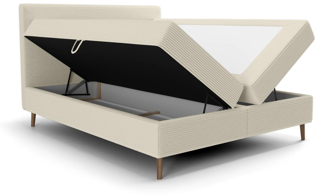 Jednolôžková posteľ 120 cm Napoli Bonell (krémová) (s roštom, s úl. priestorom). Vlastná spoľahlivá doprava až k Vám domov. 1082438