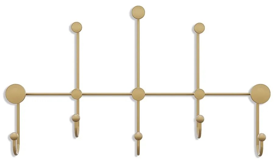 Kovový nástenný vešiak v zlatej farbe Dama – Kalune Design