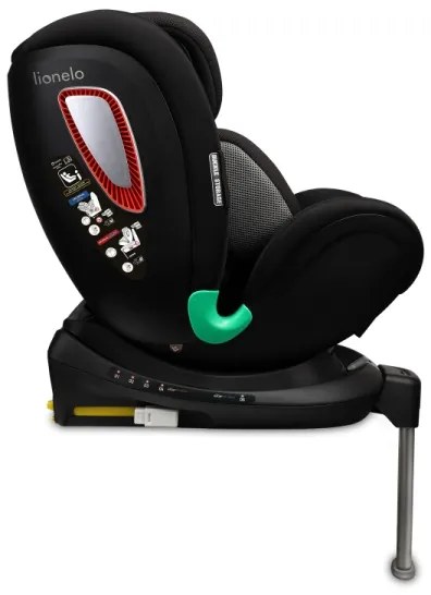 Lionelo - Autosedačka s otočnou základňou ANTOON PLUS i-Size 40-105 cm Čierny Onyx