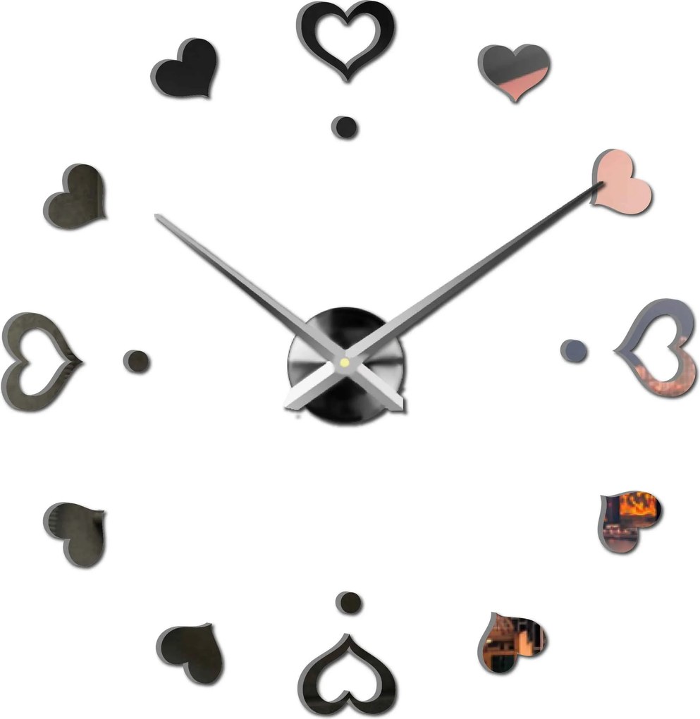 SENTOP | Nástenné hodiny ako obraz moderné hodiny vyrobené z plastu 12S046-S-Wall clock HEU- analógové