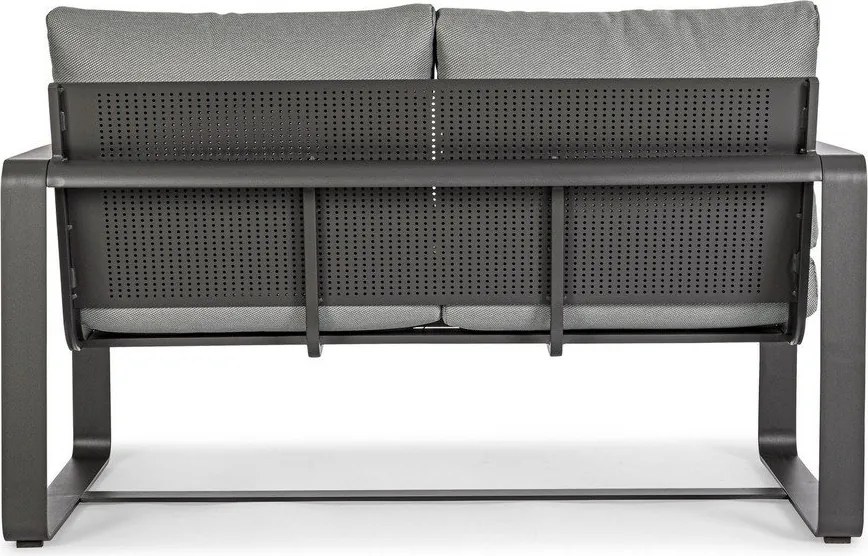 Sivá hliníková záhradná pohovka Merrigan – Bizzotto