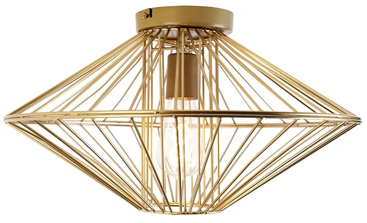 Dizajnové stropné svietidlo zlaté - Zahra