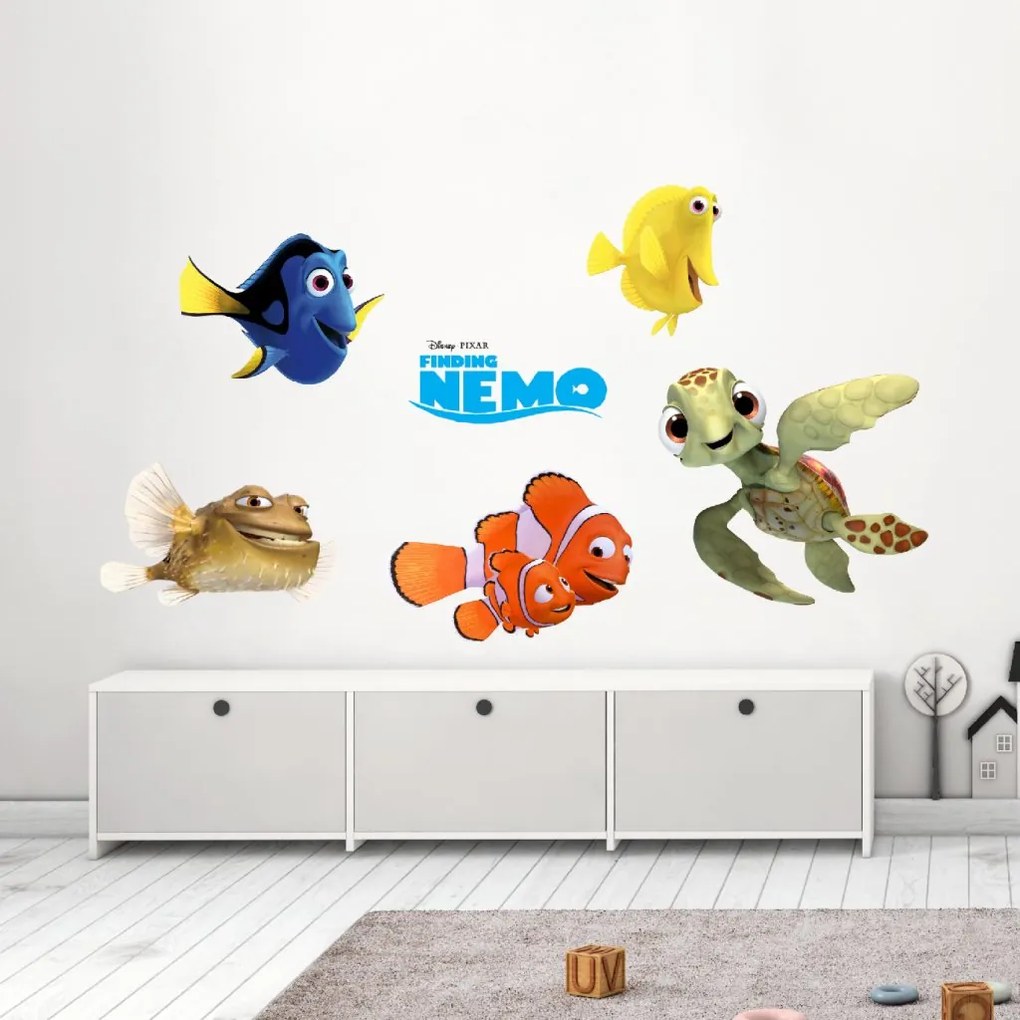 Textilná nálepka na stenu "Hľadá sa Nemo"