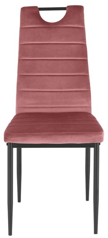 Tmavo ružové zamatové jedálenské stoličky v súprave 2 ks Mandy – Støraa