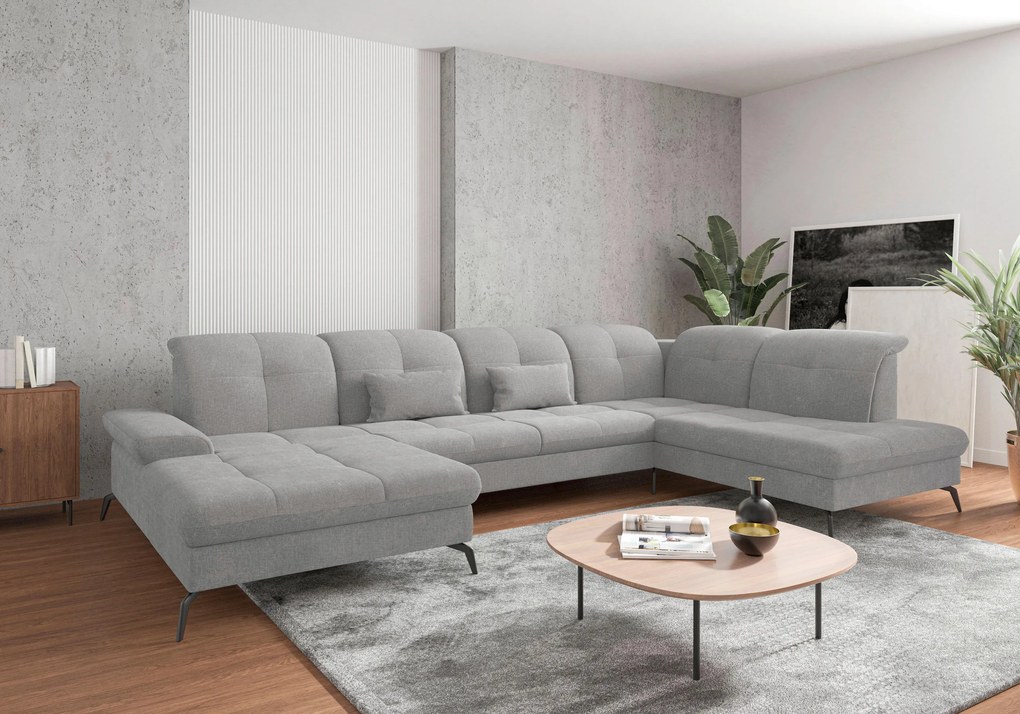 XXXLutz SEDACIA SÚPRAVA, textil, svetlosivá Sit & More - Sedačky - 000144009951