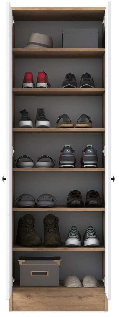 Vysoký botník Pajo 60 cm orech/biely