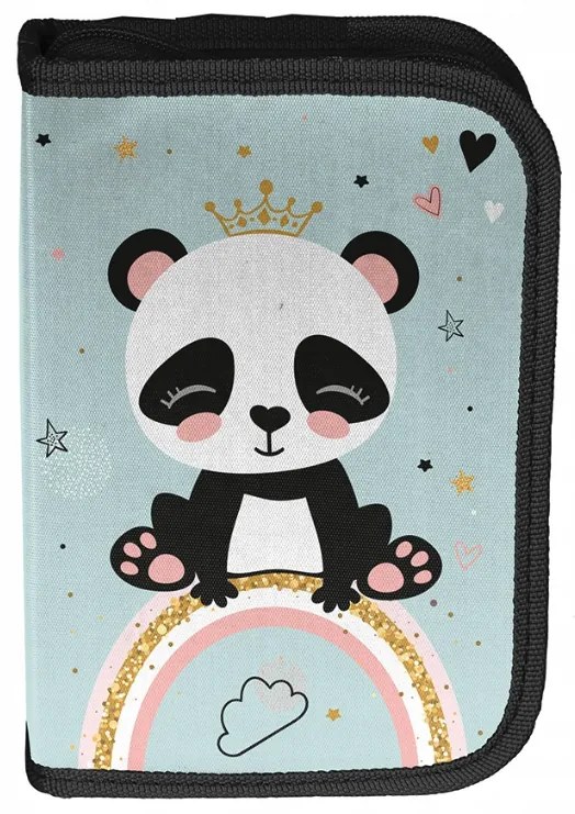 Školská taška na kolieskach - Veselá Panda 5-dielny set