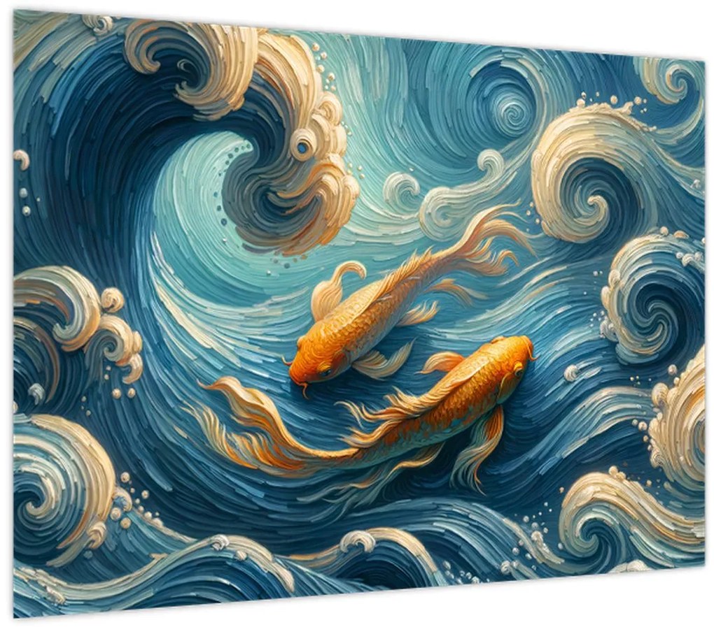 Obraz - Zlaté rybky (70x50 cm)