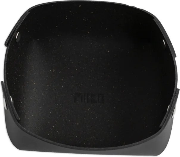 Odkladacia miska z pravej kože Rove, malá / čierna