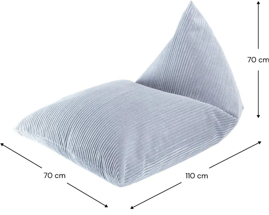 Modrý menčestrový detský sedací vak Big Lounger – Wigiwama