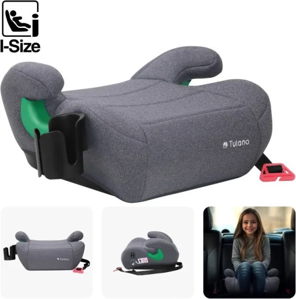 Detský podsedák do auta Cabby 25 sivý