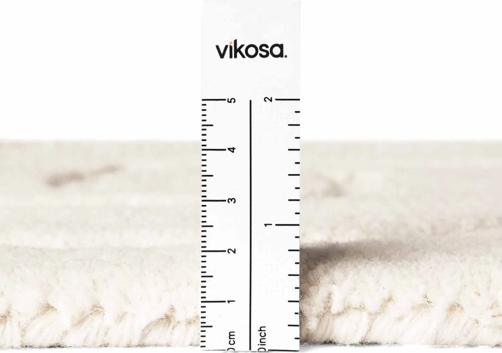 Vikosa, Kusový koberec Vikosa Arcura 106269 Cream White kruh, 150x150 (priemer) kruh, biela, obývacia izba