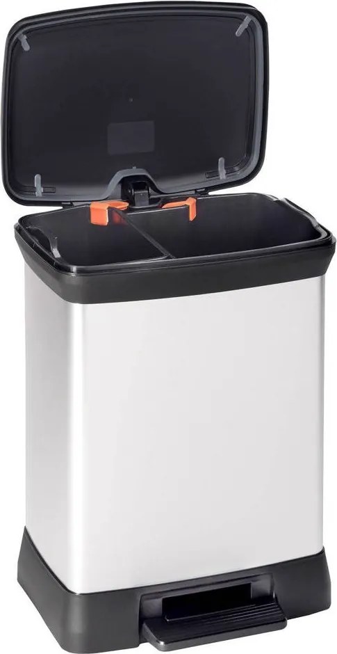 Curver Odpadkový kôš DECO BIN 18 l + 10 l, strieborný