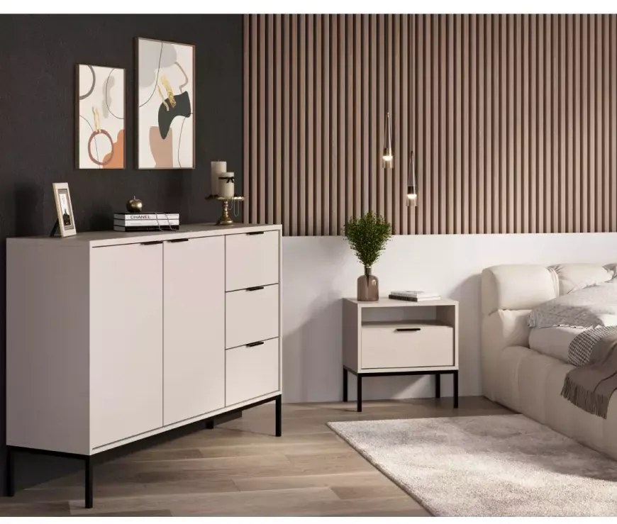 Konferenčný stolík Austin 100 cm kašmír/čierna