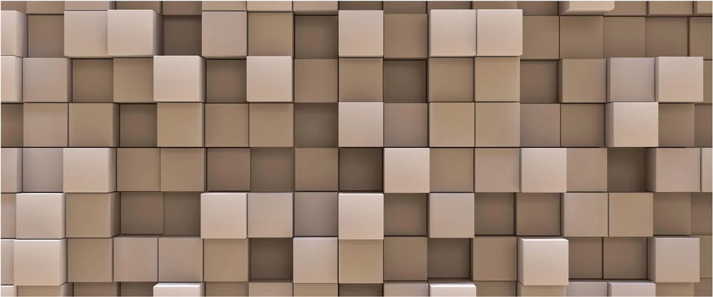 Obraz - Béžové kocky (120x50 cm)