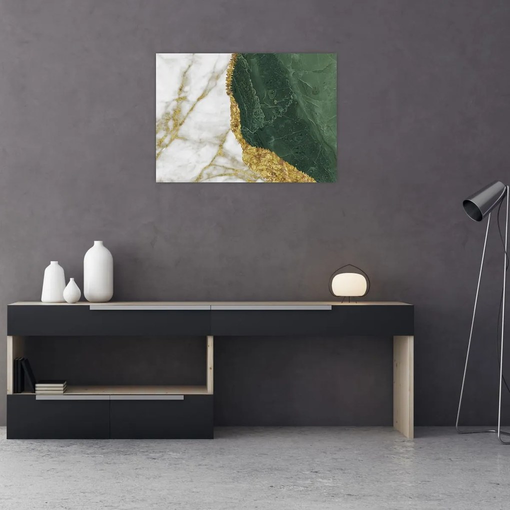 Obraz - Zelený mramor N⁰3 (70x50 cm)