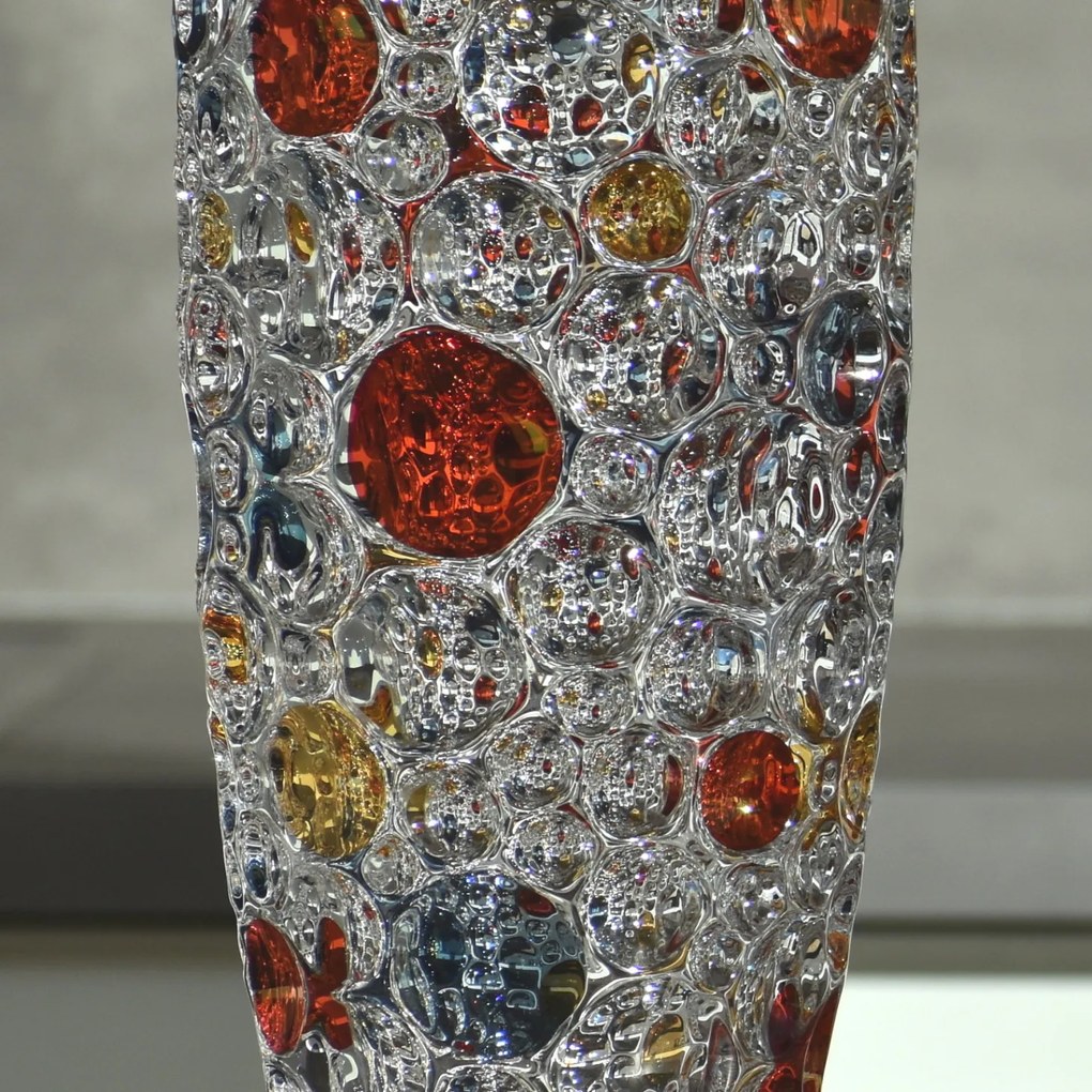 Bohemia Jihlava sklenená váza Lisboa (farebný variant) 35,5 CM